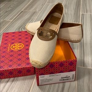 Tory Burch Sidney Espadrille Canvas/Calf Leather